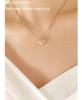 Qiong Yao 18K Gold-Plated Heart Couple Necklace - Trendy Titanium Steel Clavicle Chain P051