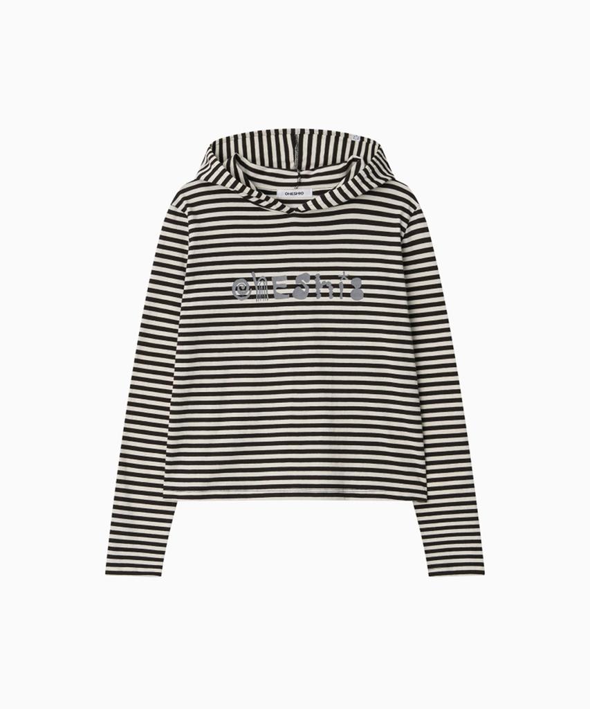 Ohesio Striped Hooded Long Sleeve, Brown