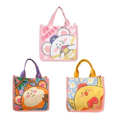 Canvas Cartoon Tote Bag Carry Your Essentials for School and Casual Book