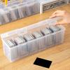 Klare Trading Card Aufbewahrungsbox Spielkartenetui Organizer mit separater Box Acryl Sportkarten Behälter Deckbox