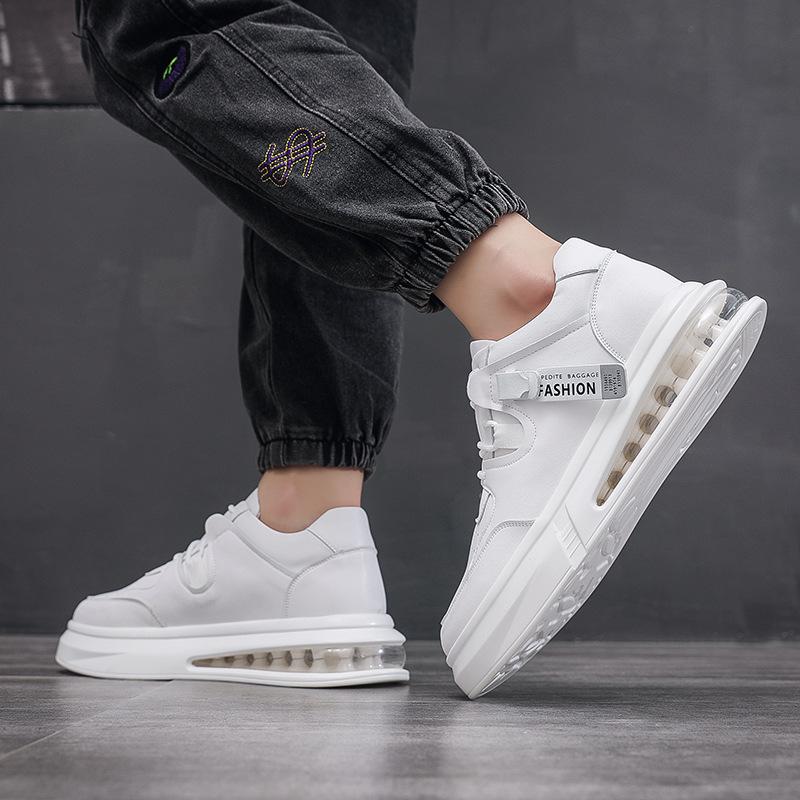 Niche men's shoes autumn and winter white shoes air cushion sports and leisure shoes trendy board shoes personalized versatile Wenzhou shoes
