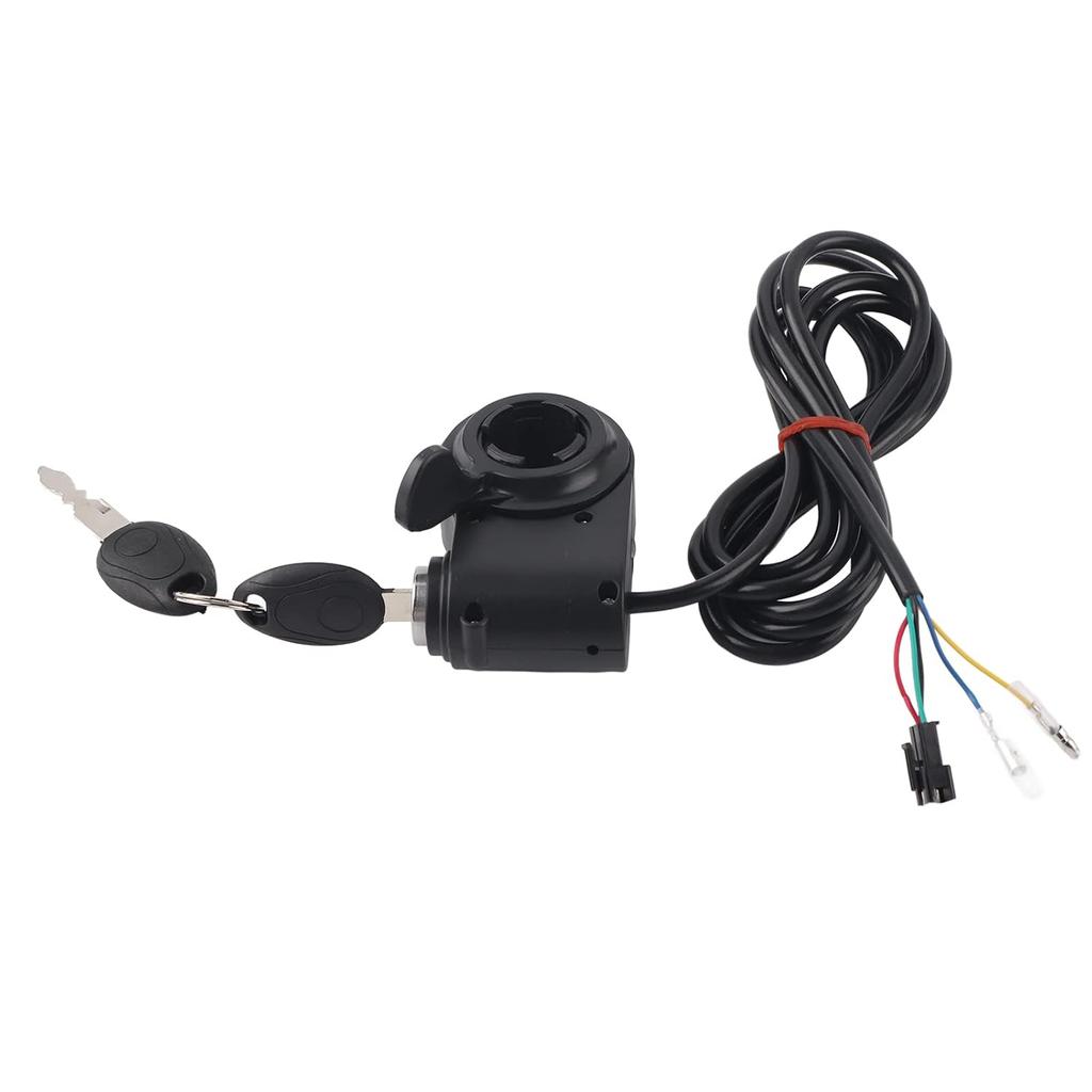 Keenso Motorcycle Handlebar Switch, Thumb Lock Electric Scooters Throttle Grip Accessory Black