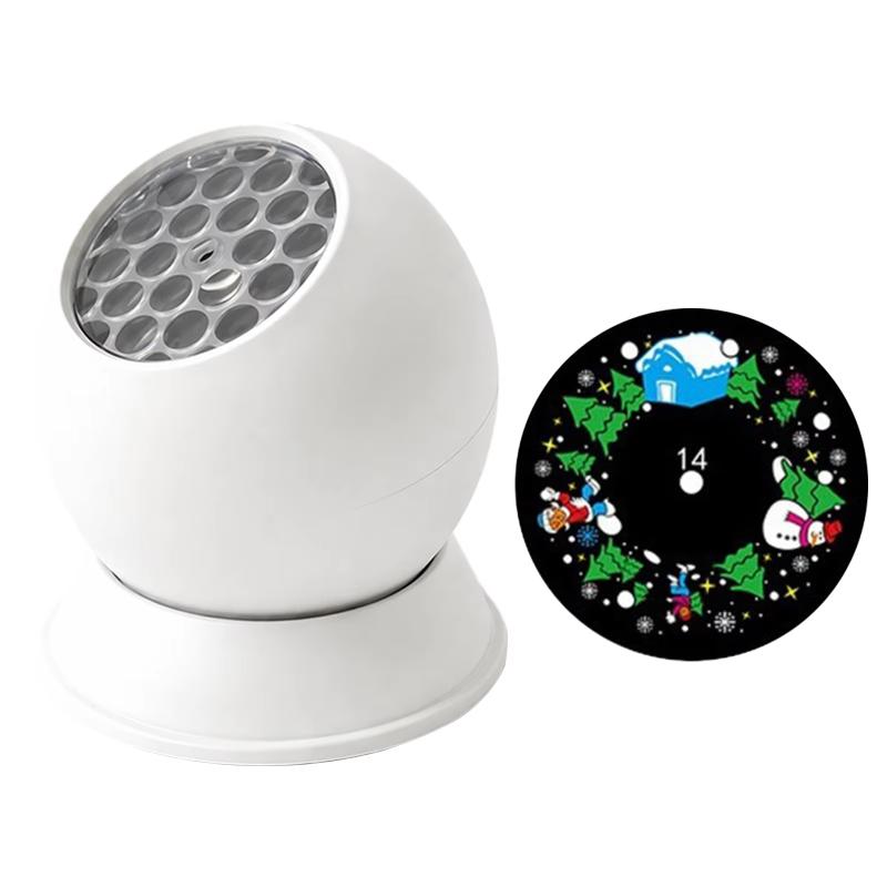 Led Snowflake Christmas Ambient Projector Light Lenses 360 Rotating Base For Bedroom Party Living Room Decor