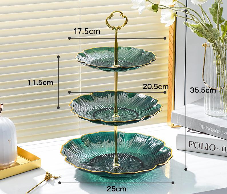 Fruit plate living room home coffee table multilayer afternoon tea dessert cake plate dessert display shelf luxury.