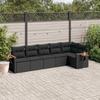 VidaXL Garden Lounge Set with Cushions 6 Pcs, Patio Sofas, Patio Furniture Set, Outdoor Furniture, Black 3226825