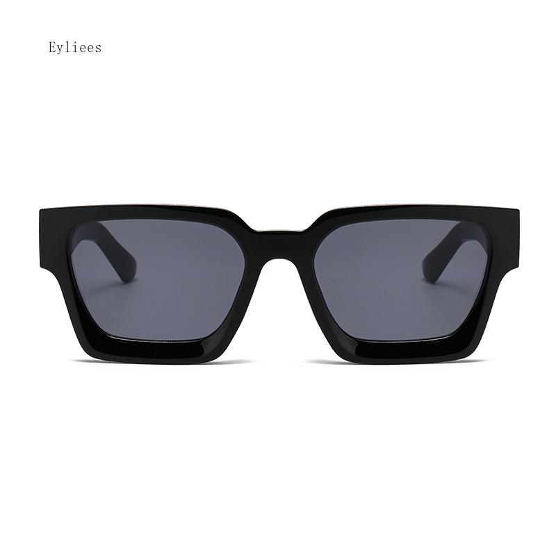 New Fashion Woman Luxury  Square Sunglasses Ladies Vintage Oversized Sun Glasses Female Big Frame Uv400 Shades Black