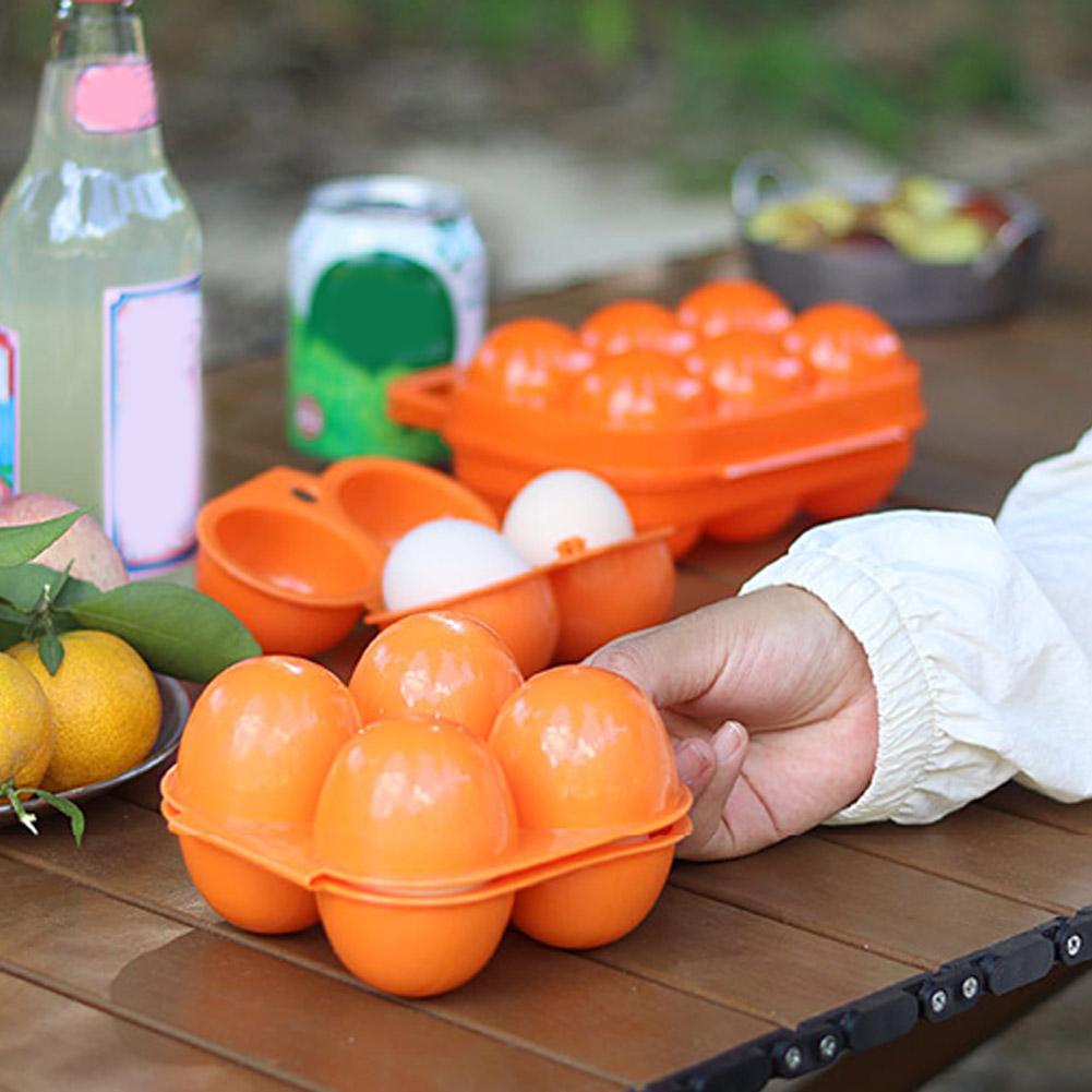 2/4/6 Grid Egg Storage Box Portable Egg Holder Container for Outdoor Camping Picnic Eggs Box Case Kitchen Organizer Case