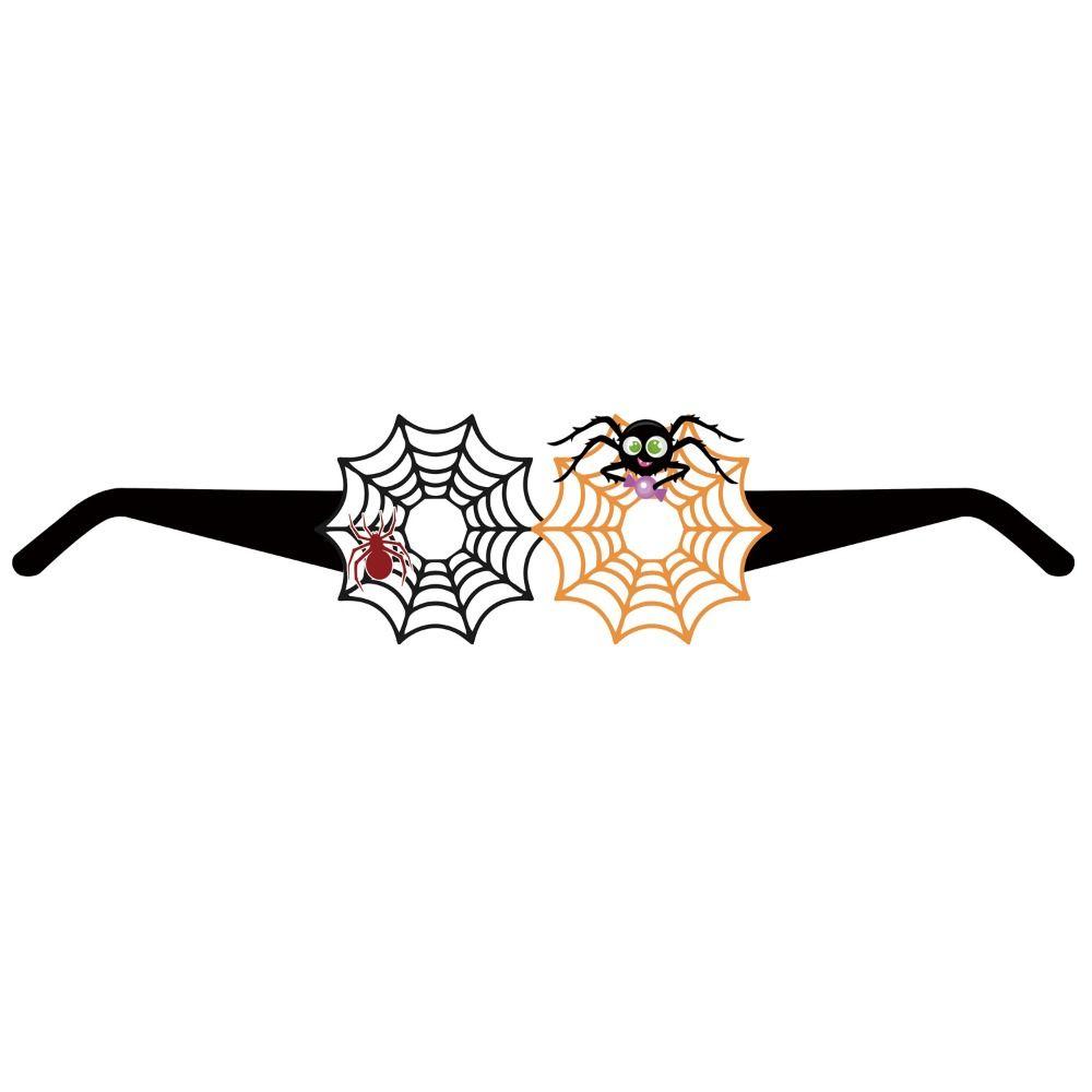 6 pcs Funny Cosplay Eyeglass Spider Design Party Photo Props Halloween Paper Glasses  Party