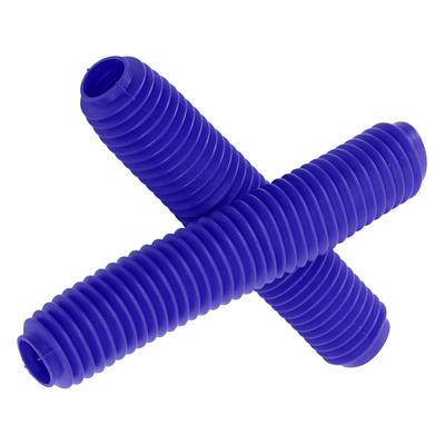 Pair Motorcycle Front Fork Shock Boots Dust Cover Replacement for SUZUKI RM125 DR250 DRZ400 400Blue