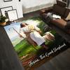 Jesus and Sheep Printed Non-slip Carpet, Suitable for Use On Living Room and Bedroom Sofas