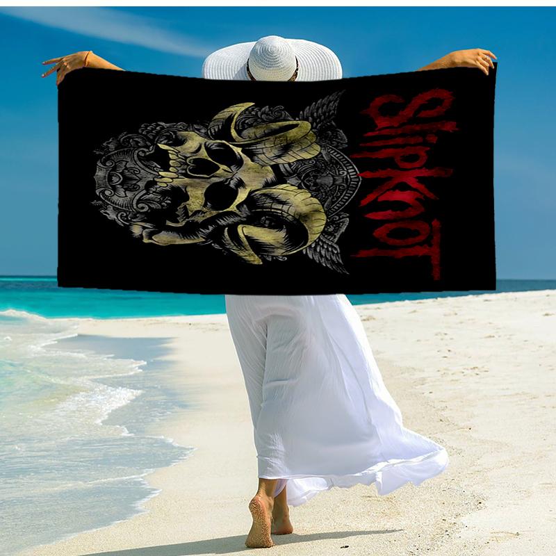 Slipknot Mode Strandtuch: Ideal für Sommerabenteuer Weich, saugfähig und schnell trocknend geeignet zum Schwimmen und Baden