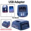 Dual USB Adapter Converter for Bosch 18V Li-ion Battery  GAA 18V-24 USB Charging Portable Power Adapter with Indicator Light