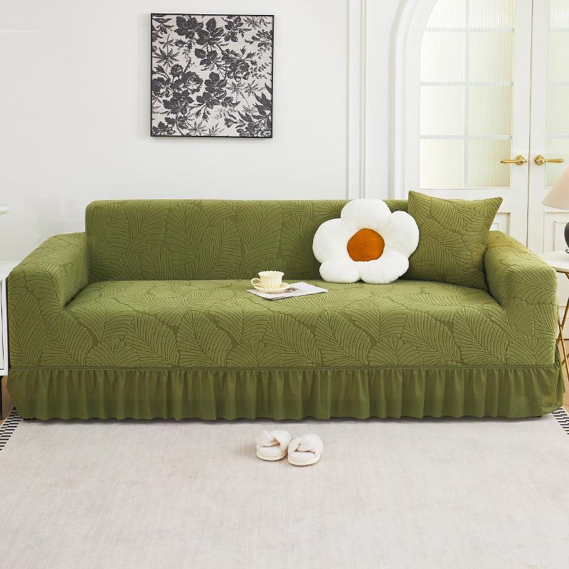 Stretch Knit Skirt Sofa Cover All Inclusive Durable Anti Cat Scratch Cushion Blanket Four Season Sofa Cover Dust Proof Cloth Towel