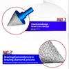 Brazed Dry Diamond Drill Bit Triangle Shank for Tile Marble Granite Chamfering & Trimming
