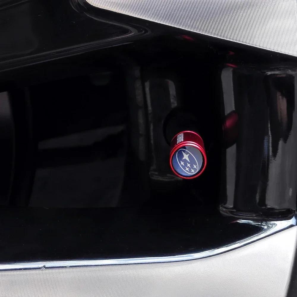 4PCS Aluminum Alloy Car Wheel Tire Valve Caps Covers Decoration For Subaru STI XV WRC WRX BRZ FORESTER IMPREZA LEGACY OUTBACK X555