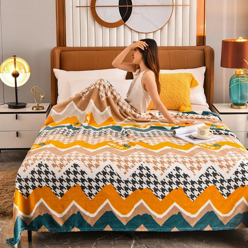 Stars Starry Sky Blanket Bedspread Warm Soft Flannel Print Throw Blankets Suitable for Sofa/Bed/Car Portable Blanket All Season