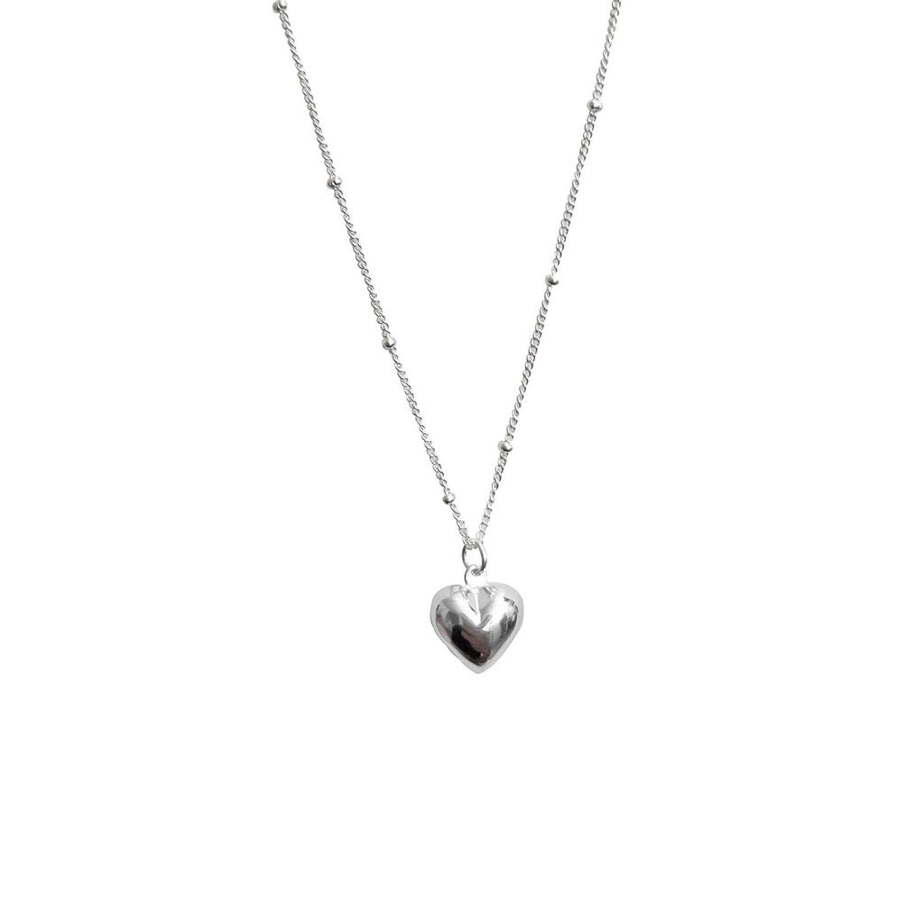 Yinruitai S925 Sterling Silver Heart Necklace - Elegant Korean Design for Women