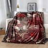 1pc Rose Butterfly Printing Lightweight Flannel Blanket, Comfortable and Warm Blanket, for Camping Sofa Bed and Couch Office, In All Seasons