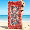 1Pc Traditional Persian Rug Beach Towel, Quick Dry, Multi-Use for Beach Pool Gym Yoga Home Travel, Christmas, Halloween, Xmas Gift S929201