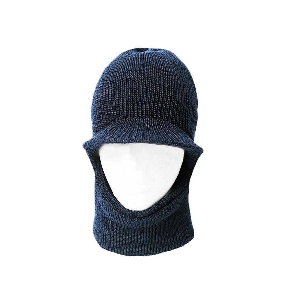 Fashion Woolen Yarn Knitted Winter Hat Warm Ring Scarf Windproof Scarf Cap Plush Thickening With Brim Ski Mask Caps Cycling