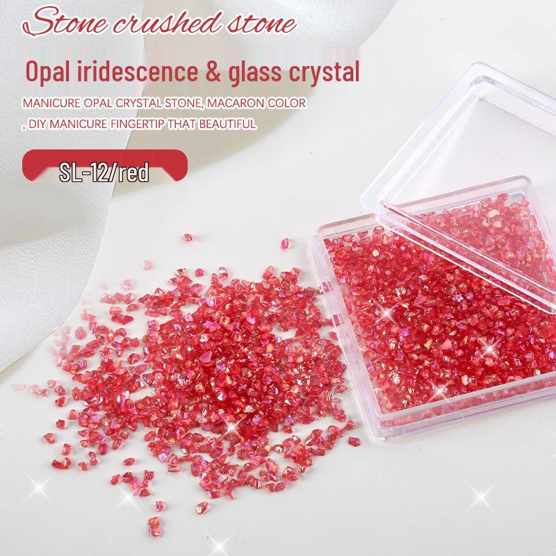 Opal Iridescent 3D Nail Art Crushed Stone Decorations