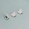 S999 Sterling Silver Butterfly Clasp Pendant - Chinese Style DIY Jewelry Accessory for Bracelets & Necklaces