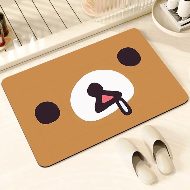 

Легкий коврик для ванной в виде медведя, мультяшный, милый, абсорбирующий коврик для пола из диатомовой грязи, коврик для пола в спальню, ванную, туалет, прихожую 40x60cm15.7x23.6in