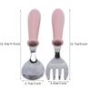 Kid Tableware Set Children Utensil Stainless Steel Toddler Dinnerware Cutlery Baby Safety Feeding Spoon Fork Cute Tableware