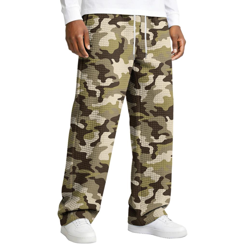 Men's Relaxed-Fit Drawstring Straight-Leg Pants