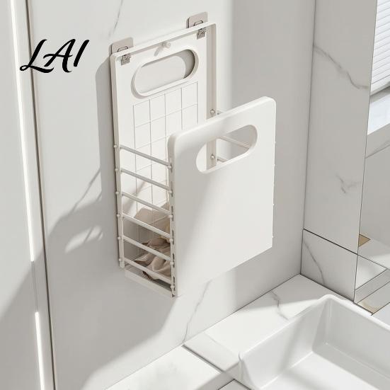 Blanket Holder for Bedroom Wall Mounted Laundry Hamper Breathable Large Capacity Container Foldable Container Space Saving Storage Basket Bathroom
