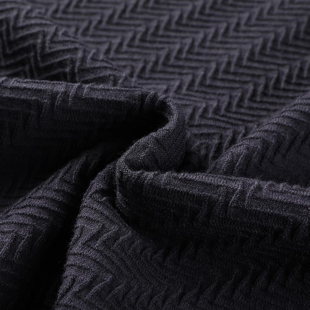 [Sheep Wool&Texture Jacquard] Spring and Autumn New Skin Friendly Breathable Men's Polo Knitted Collar