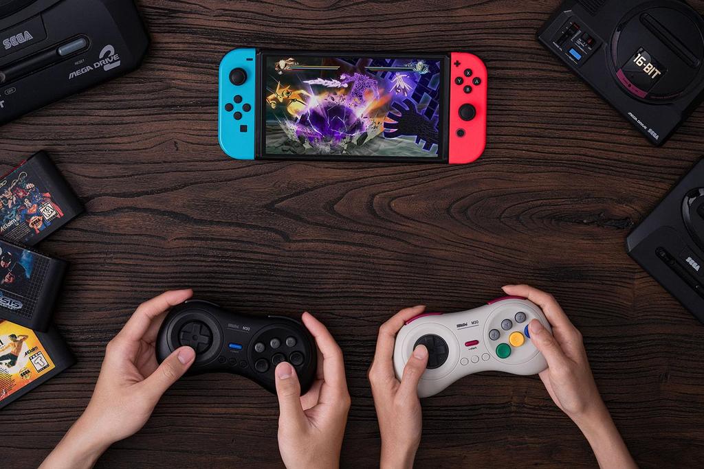 8Bitdo M30 Bluetooth Gaming Controller, 6-Button Gamepad for NS Switch/Switch 2, Windows, Android, macOS, Steam, and Respberry Pi (White)