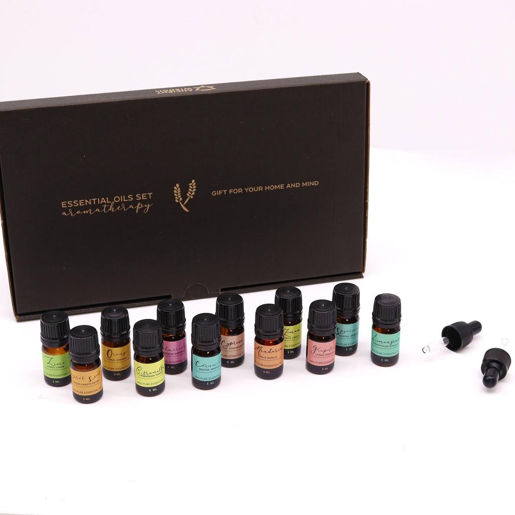 Ätherische Öle Set, 12er Pack 5ml Aromatherapie