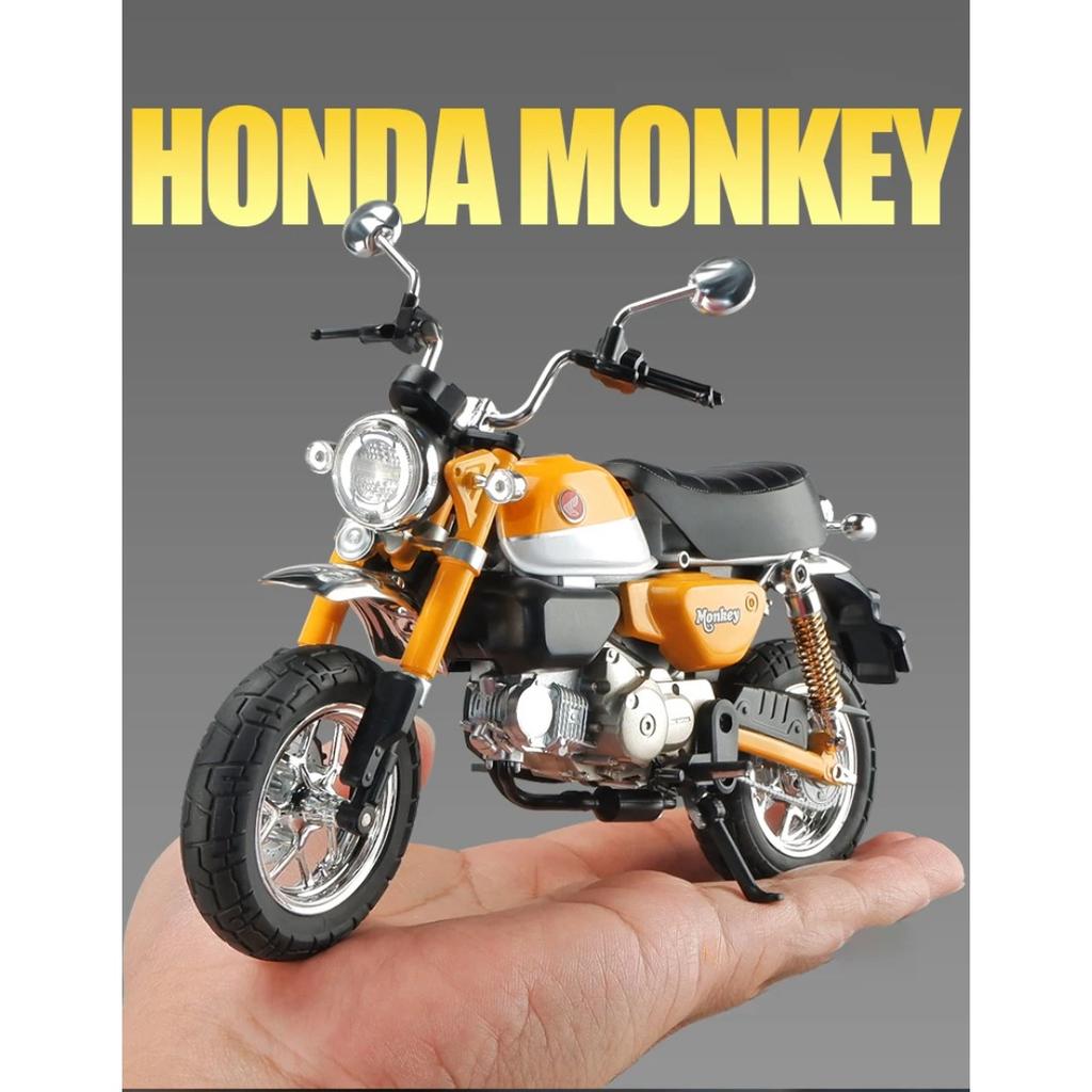 1/9 Honda Monkey 125 MINI Alloy Die Cast Motorcycle Model Toy Vehicle Collection Sound and Light Off Road Autocycle Toys Car