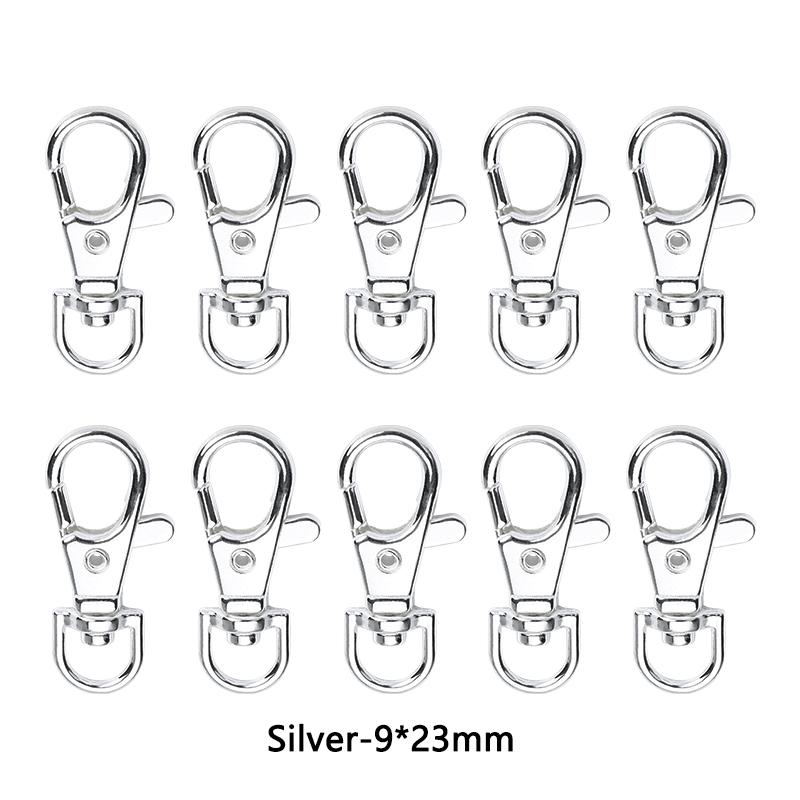 10Pcs/Lot 23/32/36/38mm Lobster Clasp Hooks Keychain 6 Colors DIY Jewelry Making Finding for Necklace Bracelet Chain Supplies