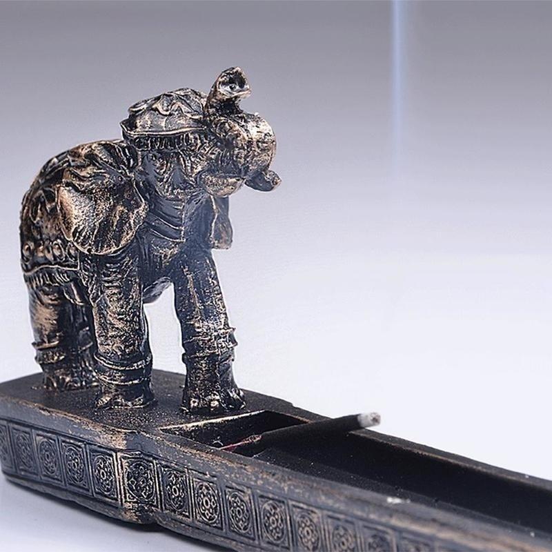 Home Office Yoga Club Decoration Incense Burner Stick Incense Burner Backflow Southeast Asian Elephant Modelling Handmade