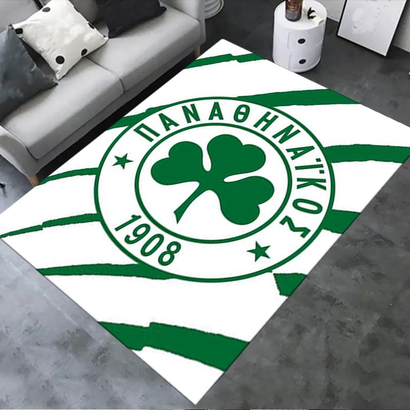 2026 NOVÝ Fotbalový koberec Panathinaikos pro obývací pokoj, ložnici, domácí dekoraci pohovky, dětská hrací protiskluzová podložka