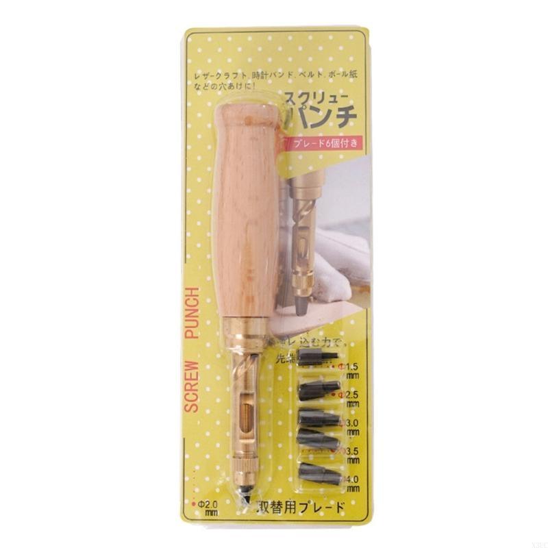 

Leather Hole Practical Screw Hole Paper 6 Tips Sizes 1.5mm-4mm Auto Hole Tool X3UC China Mainland
