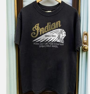 NEU! Indian Motorcycle Seit 1901 Logo Unisex Schwarzes T-Shirt S-4XL