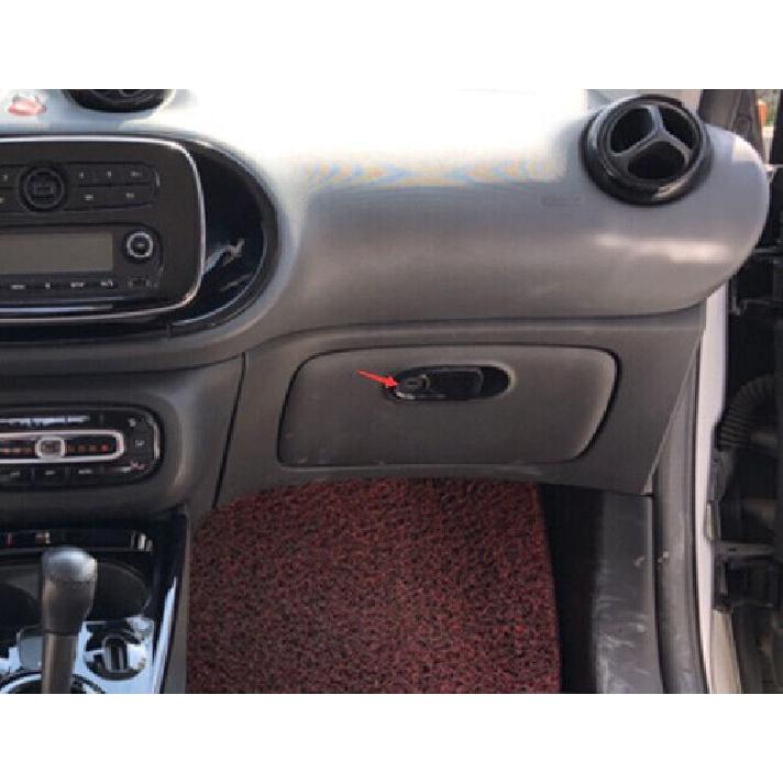 Cover Trim Black ABS Co-Pilot Storage Box Handle For Benz Smart Fortwo 2015-
