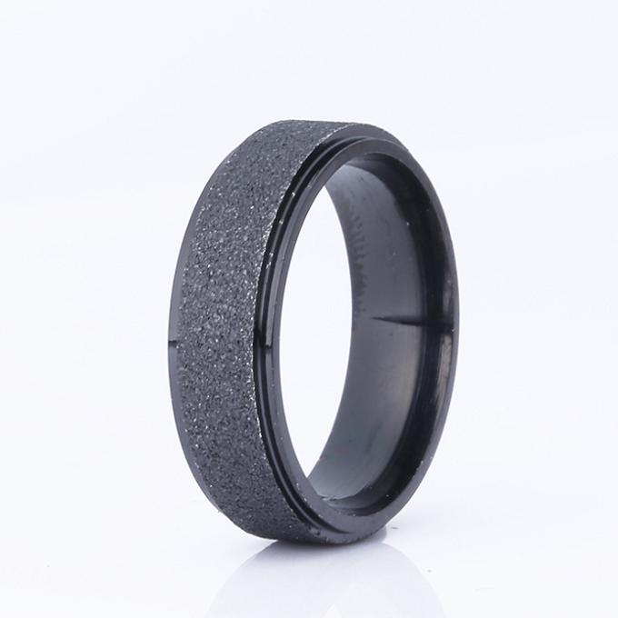 Scrub Finger Jewelry Titanium Steel Rings for Women Engagement Wedding Band Ring