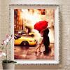 Diamantstickerei Roter Regenschirm Umarmung Voll Quadratisch/Rund Neuankömmling 3D DIY Diamantmalerei Stadtstraße Stich Kreuz Strass-Wandkunst