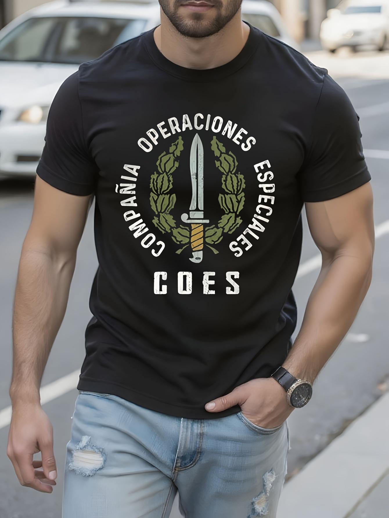 Spanish Military Graphic Tshirt Black with Green Spear De... L