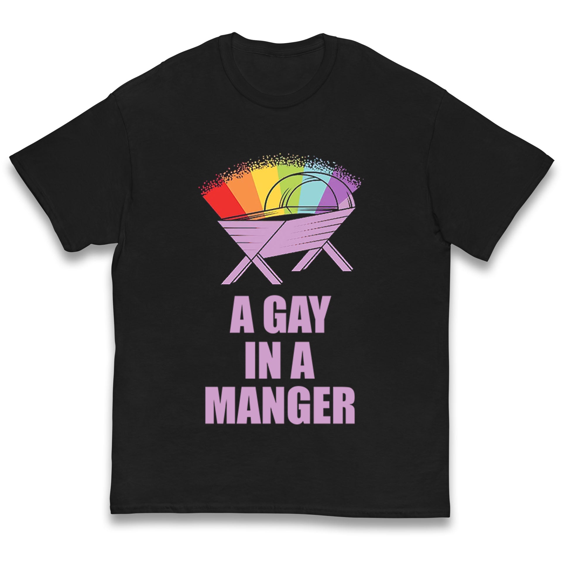 

A Gay In A Manger Christmas Kids T Shirt 110