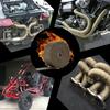 10M Motorcycle Exhaust Pipe Heat Wrap Tape Exhaust Header Wrap High-Temperature Insulation Tape With Stainless Steel Zip Ties