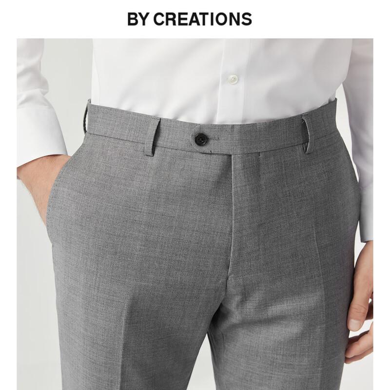 By Creations Men s Slim-Fit All-Season Australian Wool Business Trousers 52