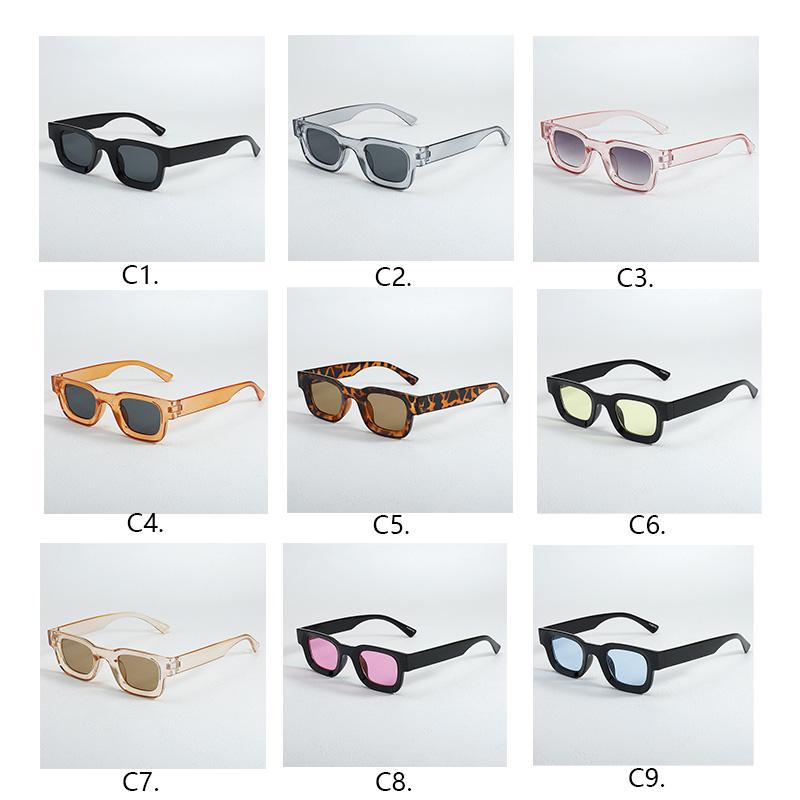 Simple Square Fashion Plastic Sunglasses for Men and Women Trendy UV Resistant Glasses Outdoor Sunscreen Sunshade Eyewear