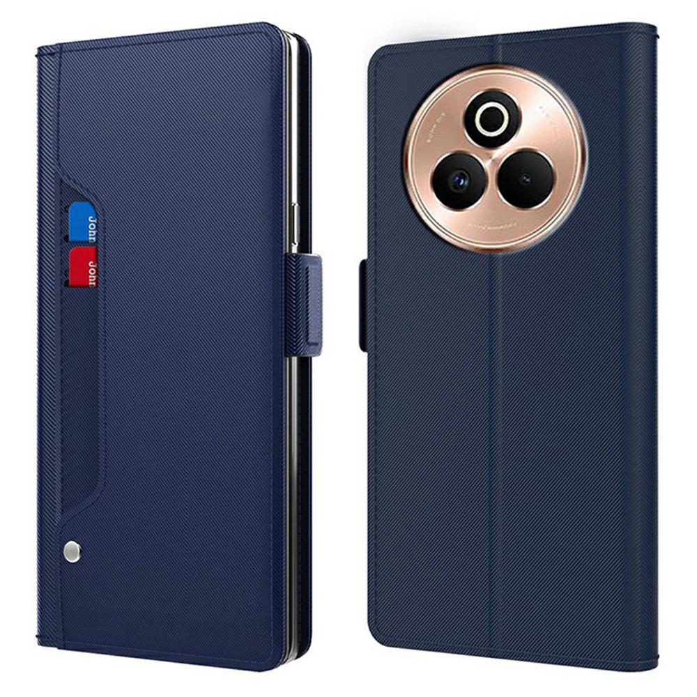 For Realme P3 Pro 5G Case Stand PU Leather Phone Cover Card Holder Mirror