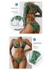 2024 Euro-American Mesh Hollow Out Drawstring Bikini Set - Three-Piece Swimwear