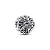 Sparkling Snowflake Circle Dangle Charm Bead Suitable for European Original Silver Bracelet Bangle DIY Jewelry Accessories
